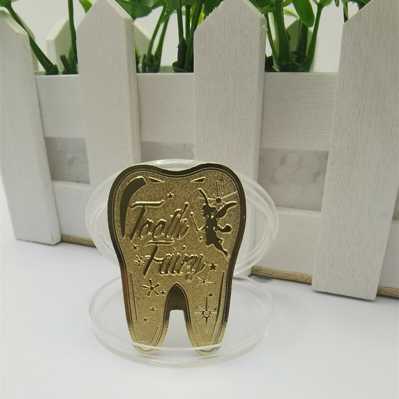 จัดส่งฟรี10ชิ้น/ล็อตสร้างสรรค์เด็กฟันเปลี่ยนของขวัญฟัน Fairy เหรียญที่ระลึกเหรียญทางกายภาพโลหะเหรียญที่ระลึกเหรียญ