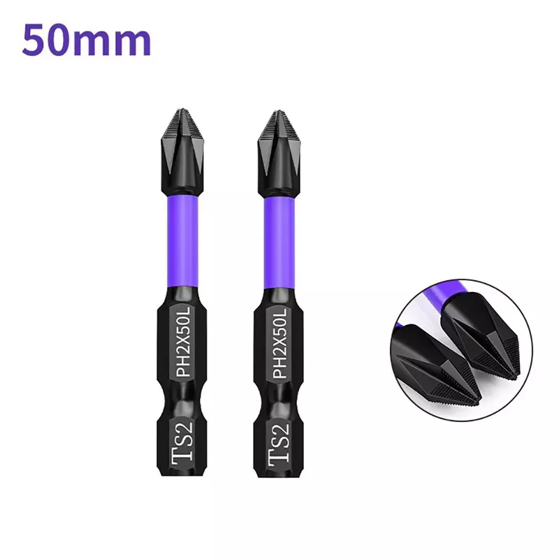 Cross Screwdriver Magnetic Batch Head Alloy Steel For Electric Screwdrivers For Hand Drills High Hardness Durable