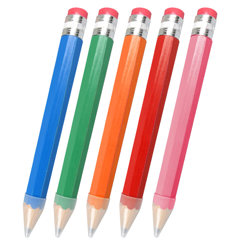 Crayon Jumbo en bois avec gomme, accessoire pour enfants d'âge préscolaire, écriture et dessin adapté
