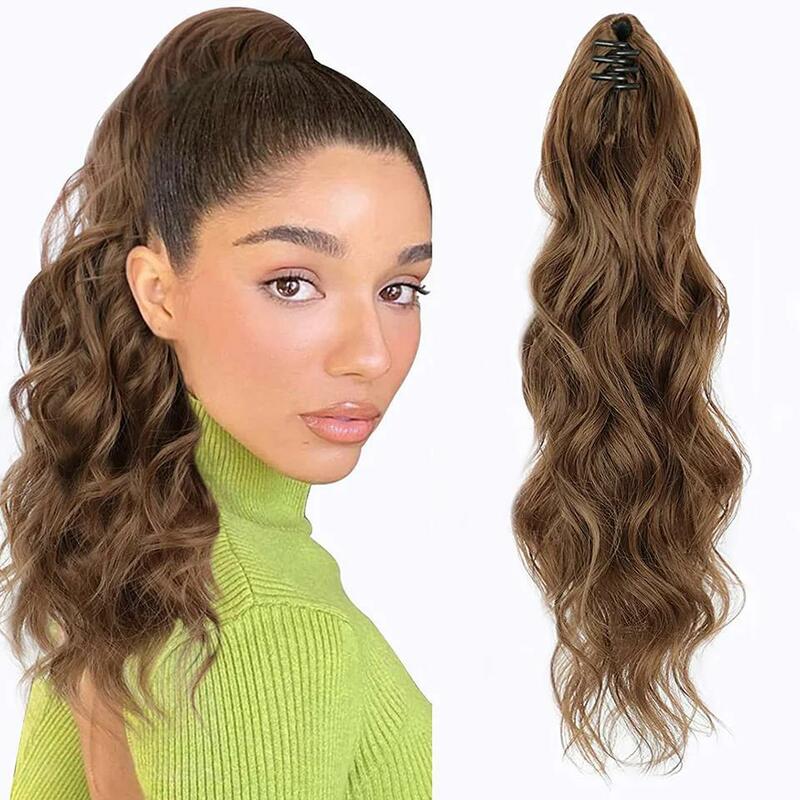 New Models Woman Chemical Fiber Wig Small Gripper  Hair Extensions Ponytail Big Waves Daily Matching Party Attire