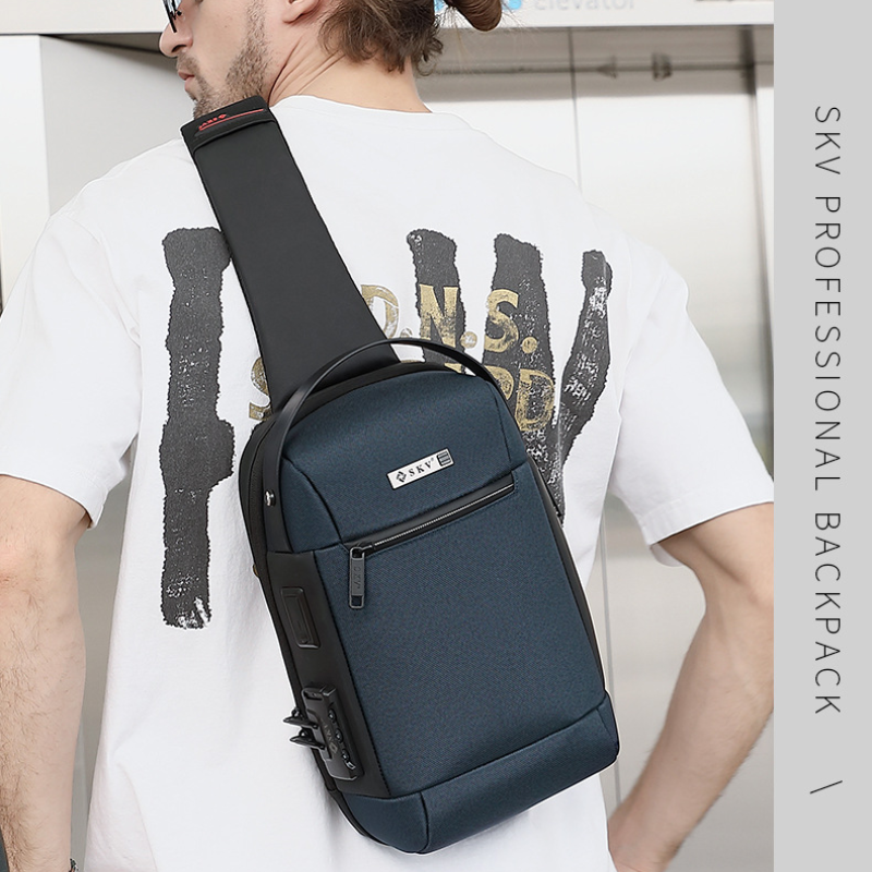 Men's Fashion Chest Bag Casual Waterproof Messenger Bag Business Multifunctional Chest Bag  Casual One Shoulder Crossbody Bag
