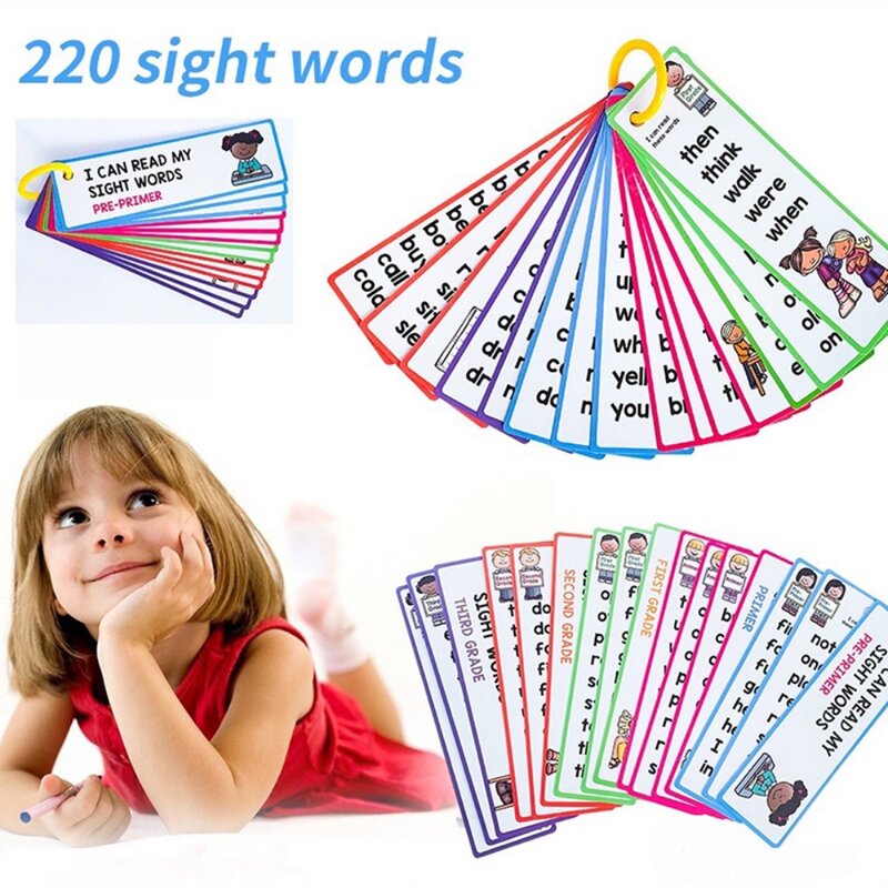 Montessori celownik słowa fiszki słówek słownictwo budowanie angielskich słów karty do nauki popularne słowa listy słów