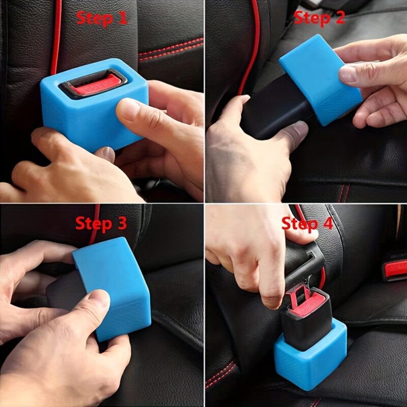 Soporte de cinturón de seguridad con hebilla para coche, Material de silicona duradero, accesorios de coche adecuados para niños y bebés