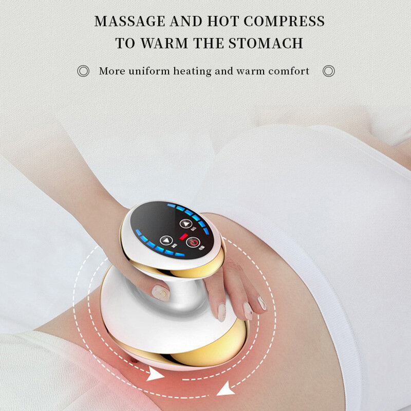 Set Smart Cupping Scraping Therapy Massager with Red Light Therapy Electric Cupping Massager Bian Stone Gua Sha Scraping Tool