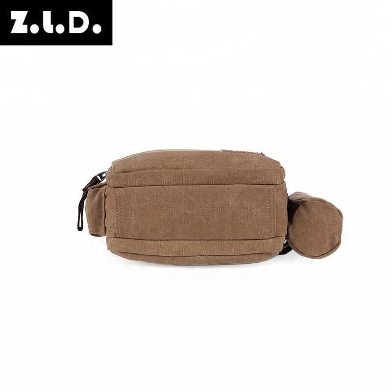 ZUOLUNDUO-حقيبة قماش عالية السعة للرجال ، حقيبة كتف بلون سادة ، موضة