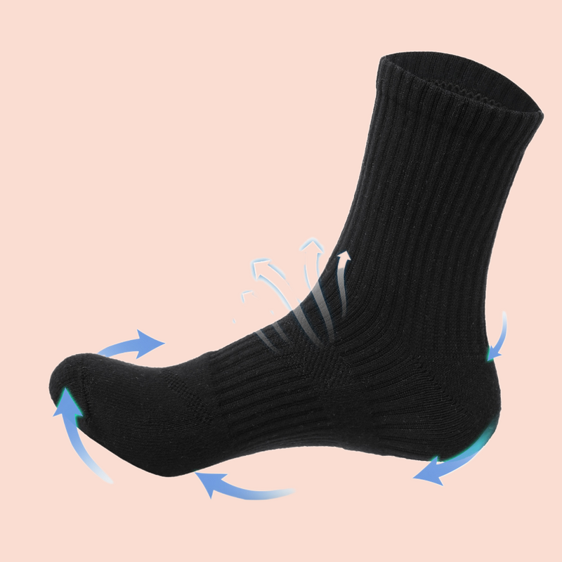5/10 пар 2024 Модные мужские влагоотводящие уличные походные рабочие черные хлопковые носки компрессионная Подушка короткие мужские носки