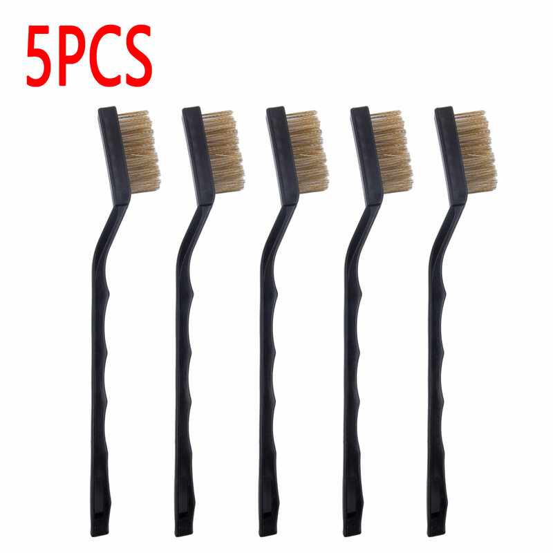 5Pcs Mini Remove Rust Brush Cleaning Polishing Steel Brass Brushes Clean Tools Home Cleaning Paint Rust-Remover Hand Tools