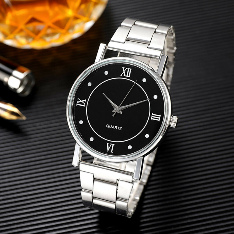 Reloj de pulsera de cuarzo de acero inoxidable para hombre, cronógrafo masculino de lujo, resistente al agua, esfera creativa, novedad de 2023