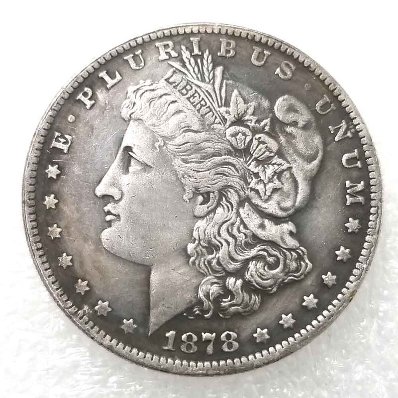 Luxury 1878 US Liberty Eagle One-Dollar Fun Couple Art Coin/Nightclub Decision Coin/Good Luck Commemorative Pocket Coin+Gift Bag