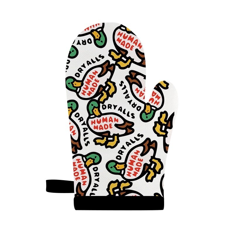 Простые перчатки HMUAN с защитой от ожогов, японская утка, кухонные изолированные перчатки для микроволновой печи, устойчивые к высоким температурам