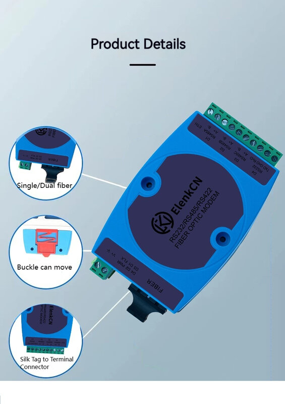 Interruptor industrial da fibra ótica da categoria, transceptor do modem, RS485, 232, LC, SC, FC
