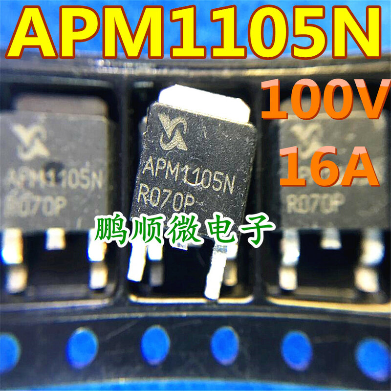 Transistor de efecto de campo MOS 30 piezas original nuevo APM1105N APM1105NU TO-252 n-channel 100V 16A