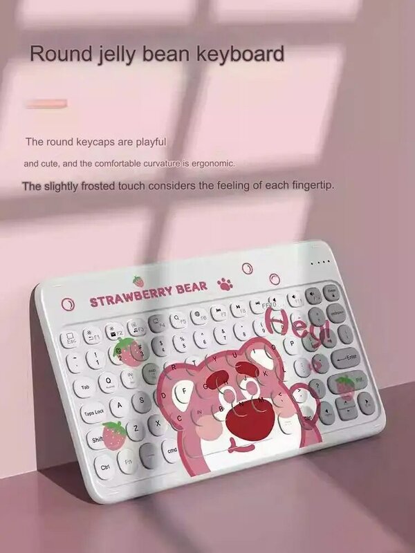 Disney Stitch Spielzeug Geschichte Lotso Cartoon niedlichen drahtlosen Bluetooth-Tastatur Anime Büro stille iPad Tastatur Maus Set Geburtstags geschenk