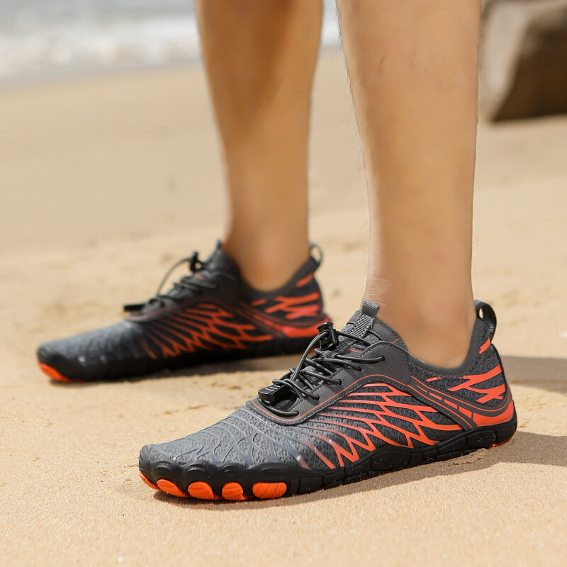Men Women Outdoor Breathable River Tracing Shoes Quick Lace Size 36-47 Wear-resistant Hiking and Water Wading Shoes