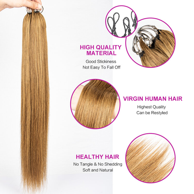 Ekstensi rambut bulu rambut manusia Virgin 12a gaya rambut kualitas terbaik