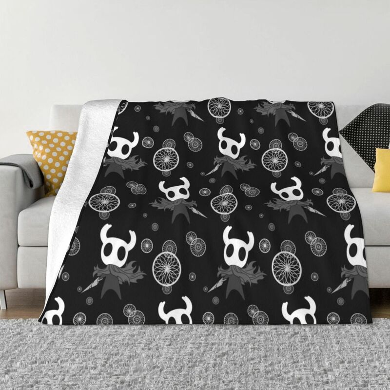 Manta de tiro con patrón de caballero hueco, manta gigante para sofá a cuadros en el sofá