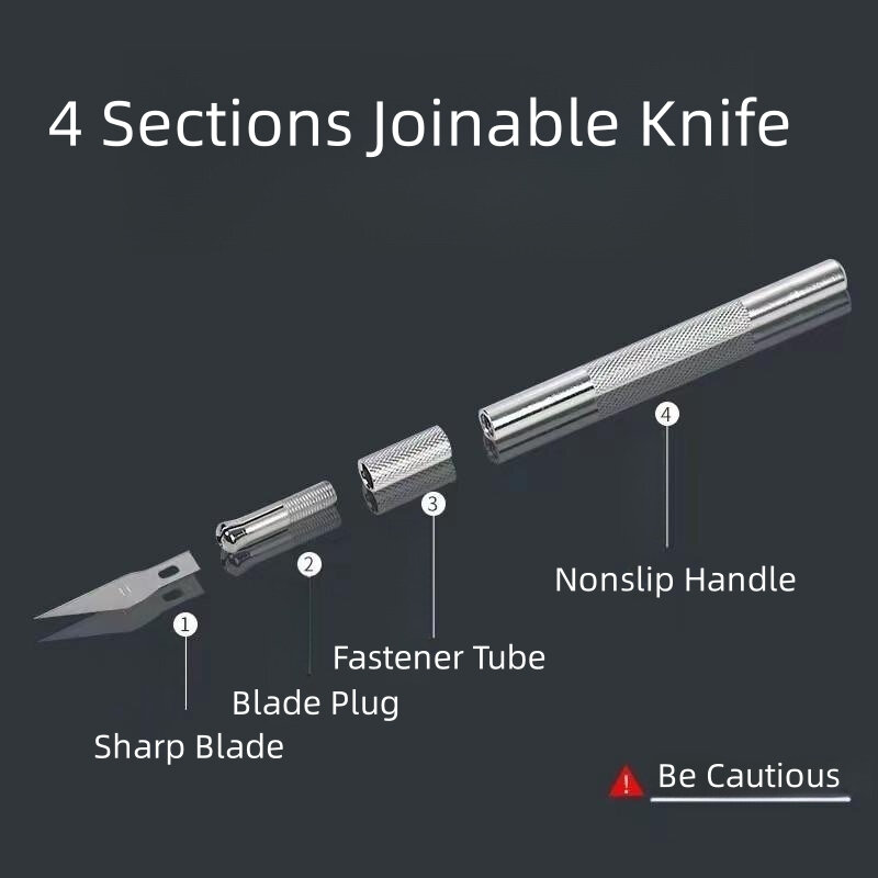 Malathorne Tafeltennis Rubber Snijmes Aluminium Handvat & 5 Messen Voor Het Snijden Van Rubber Vel, Racket Diy Tools