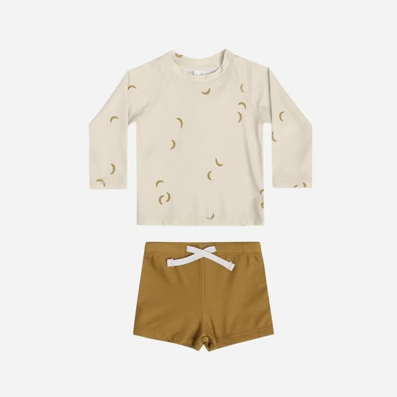 Letni chłopcy dwuczęściowy strój kąpielowy strój kąpielowy z długimi rękawami dla dzieci wysokiej jakości filtr przeciwsłoneczny szybkoschnący gorący wiosennya strój kąpielowy