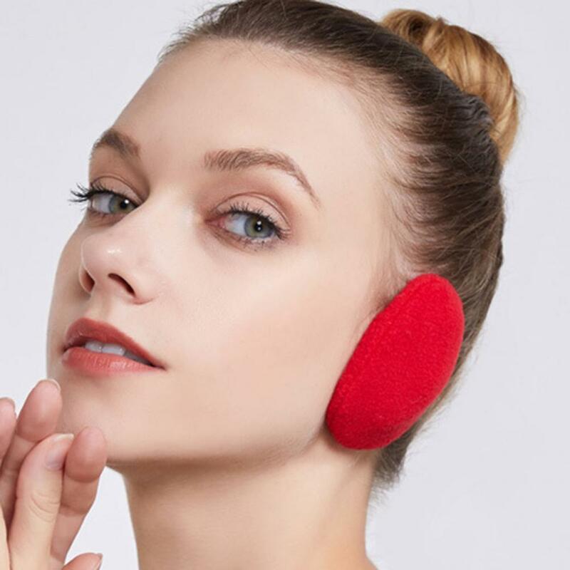Versatile 1 Pair Trendy Solid Color Ear Caps Unisex Ear Covers Bandless   for Skating
