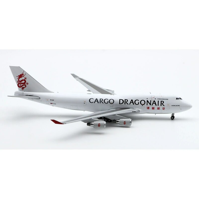 Avion à collectionner JC Wings 1:400 DRAGONAIR Cargo Boeing B747-400, avion moulé sous pression modèle B-KAF, EW4744010