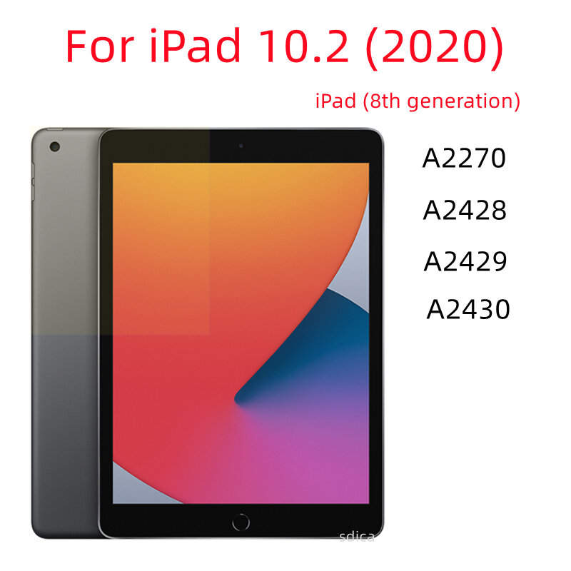 Закаленное стекло 9H для защиты экрана iPad 10,2, 2019, 2020, 2021, 7, 8, 9, A2198, A2197, A2270, A2430, планшет без пузырьков, HD пленка