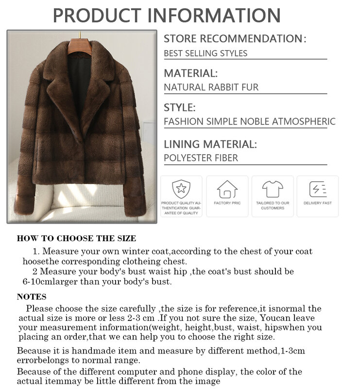 Natural Mink Fur Coat Women Suit Collar Real Mink Fur Jacket Luxury Brands Winter Jackets For Women 2023