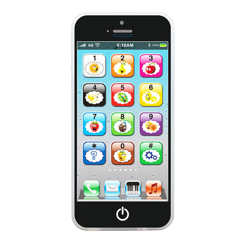 Téléphone portable de simulation avec lumières et sons pour enfants, téléphone portable d'apprentissage, jouets pour bébé, cadeau pour tout-petits