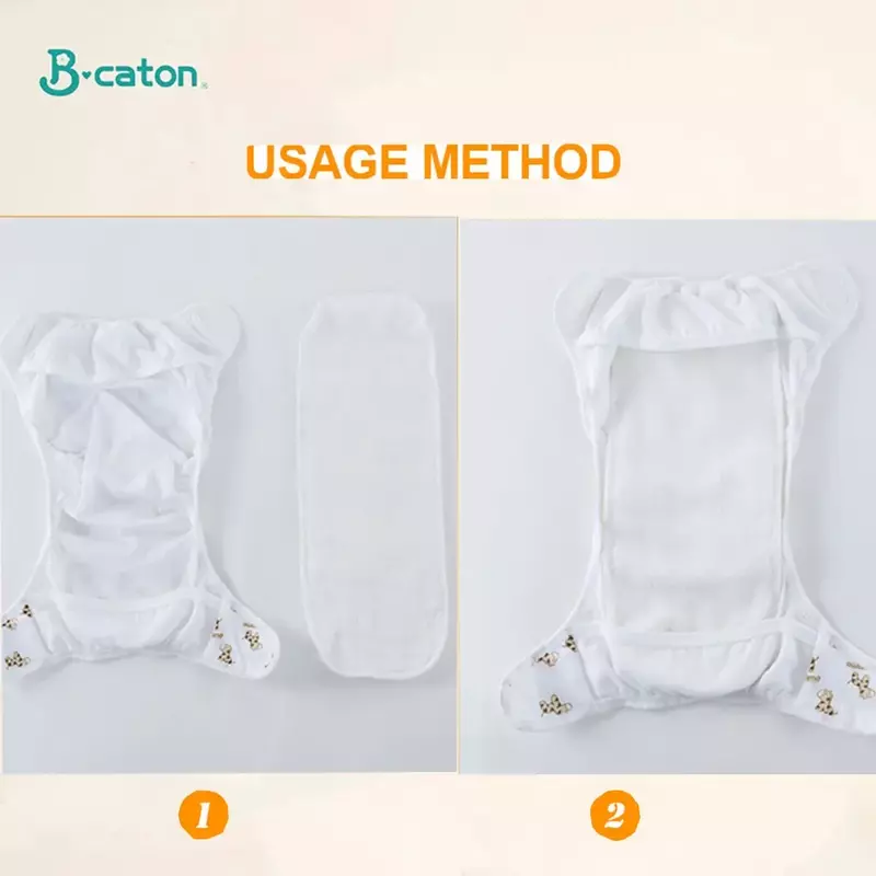 5/10 buah popok bayi dapat digunakan kembali dapat dicuci popok katun popok ramah lingkungan sisipan kain katun popok kain penyerap berpori