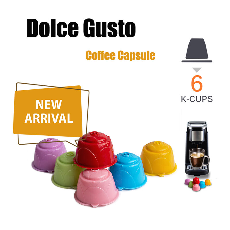 Nescafe MiniMe Infinissma Piccolo Genio2 Dolce Gusto 도구에 맞는 재사용 가능 포드 리필 커피 캡슐 필터
