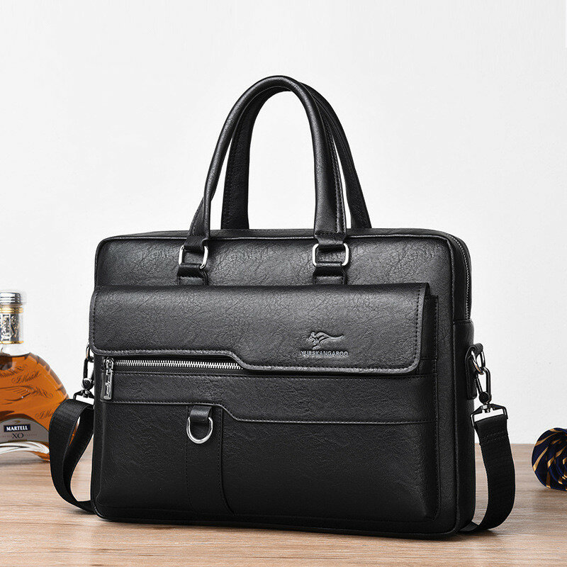Горизонтальный винтажный портфель для мужчин, сумка из натуральной кожи, роскошный мессенджер на плечо, деловой тоут для ноутбука