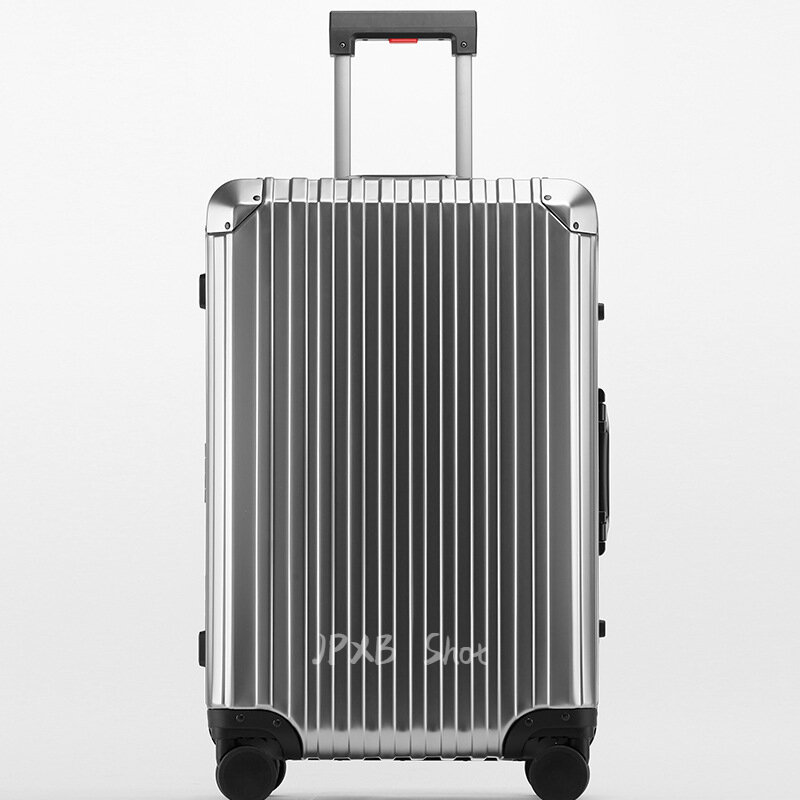 Koffer aus Aluminium Magnesium legierung Reisekoffer mit Rädern Gepäck Metall Trolley Fall 20-Zoll-Gepäck Universal kabine