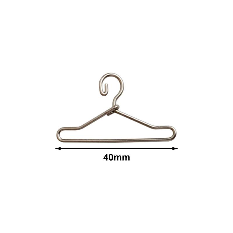 10 Pieces Mini Clothes Hangers Doll Outfit Hanger Doll Gown Dress Dollhouse Clothes Hangers Dress Outfit Holder for 1:12 1:8