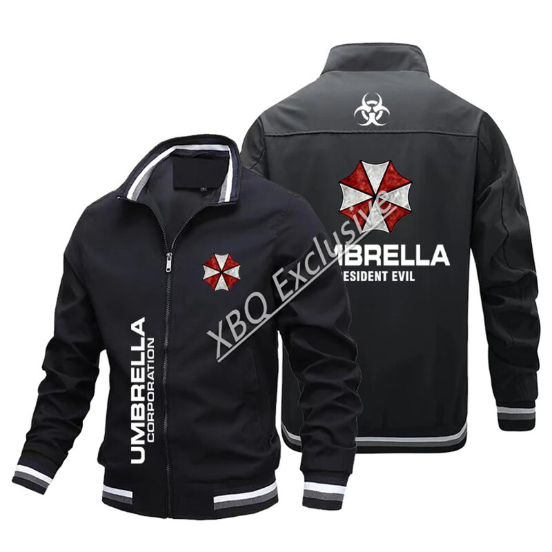 Men's high-end 2024 Spring and Autumn thin baseball jacket, umbrella company logo jacket, motorcycle racing fashion sports outdo