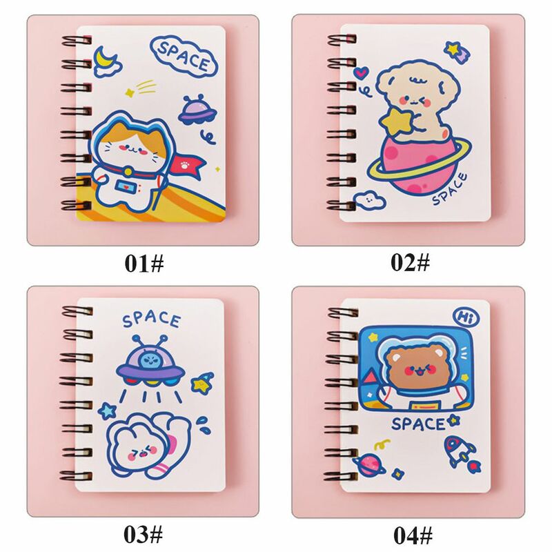 Office Supply Cute Diary Book Mini Pocket Book Astronaut A7 Notebook Exercise Book Cartoon Coil Notebook Kawaii Coil Notepad