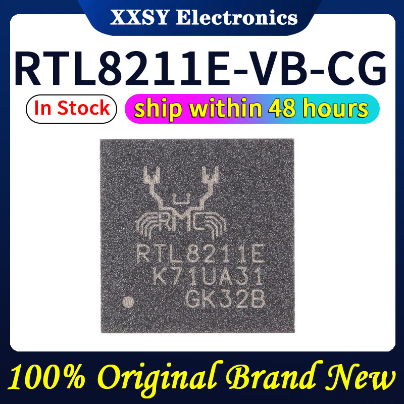 RTL8211E-VB-CG RTL8211E QFN48 Wysokiej jakości 100% oryginalny nowy