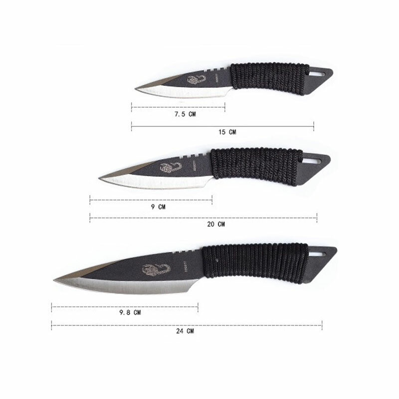 EDC petits outils de coupe en acier inoxydable, 3 pièces/ensemble, couteau de survie pour Camping randonnée en plein air