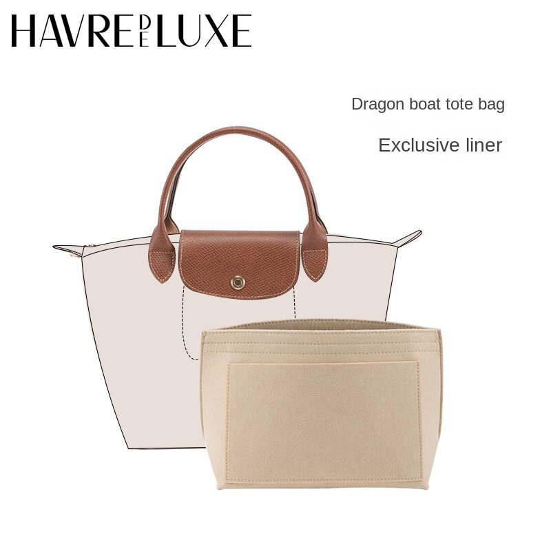 HAVREDELUXE-bolsa organizadora para Longchamp, bolso de mano pequeño, bolsa de maquillaje, almacenamiento y viaje, interior, forro