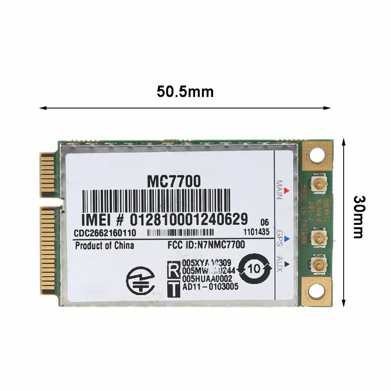 Mini PCI-E WiFi อะแดปเตอร์ไร้สายการ์ด Wlan 3G/4G WWAN โมดูล GPS MC7700 PCI สำหรับ EXPRESS 3G HSPA 100Mb LTE Dropship