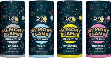 Zestaw gier Smart Memory 4, drewniana gra pamięciowa kompatybilna dla osób w wieku 3 lat i więcej