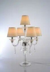 Lámpara de mesa de cristal de iluminación europea moderna personalizada de lujo para decoración del hogar y hotel