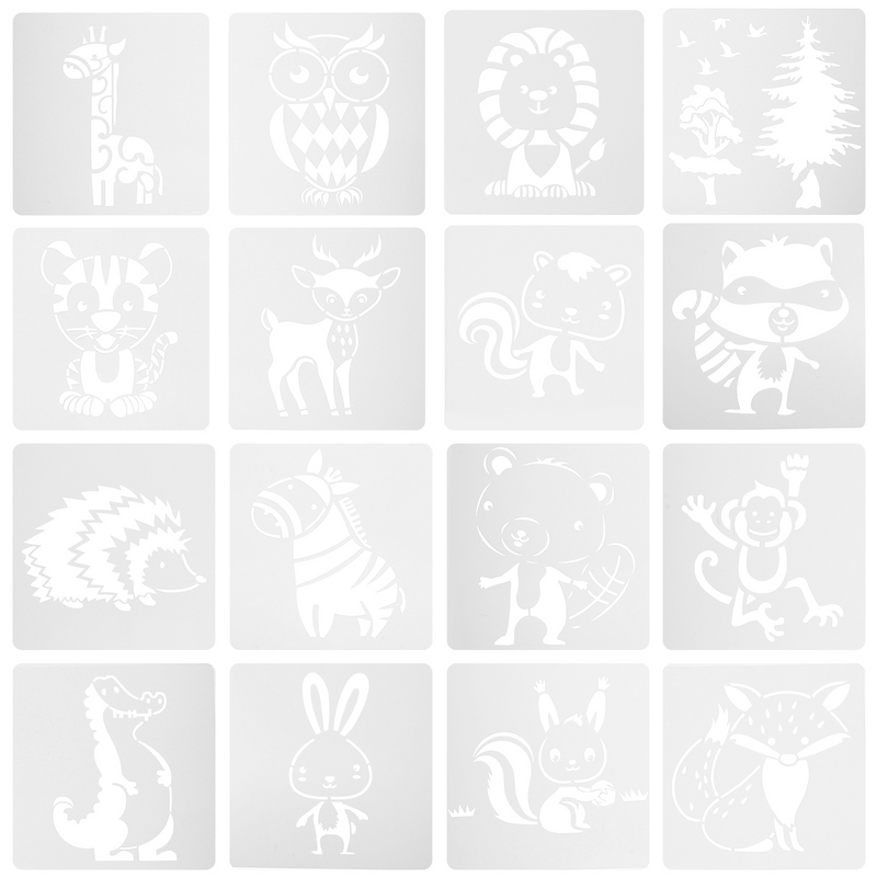 Animal Drawing Template Painting Kids Painting Painting Drawing Chalk Stencils Animals Mold Supplies Auxiliary