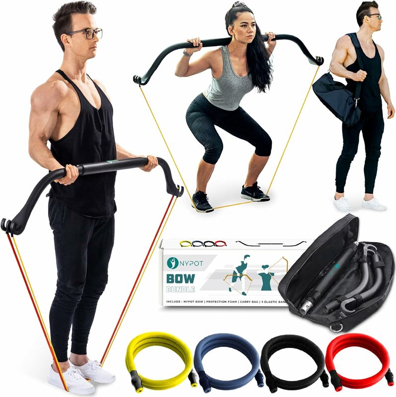 Bandas de resistência portátil com barra para treino doméstico, arco, arco, ginásio equipamento para homens e mulheres