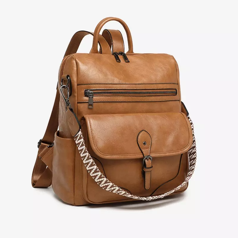 Women Large Capacity Backpack Purses High Quality Leather Female Vintage Bag School Bags Travel Bagpack Ladies Bookbag Rucksack