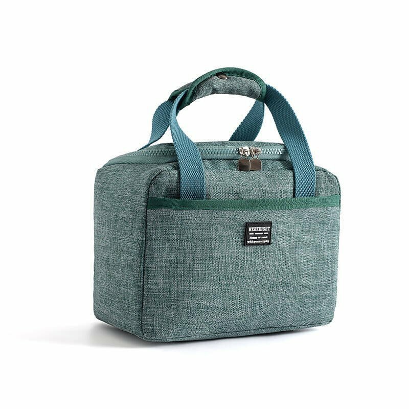 SANNE 5L Solid Color Portable Cooler Bag Insulated Portable Bento Box Thickened Waterproof Oxford Cloth Thermal Picnic Lunch Bag