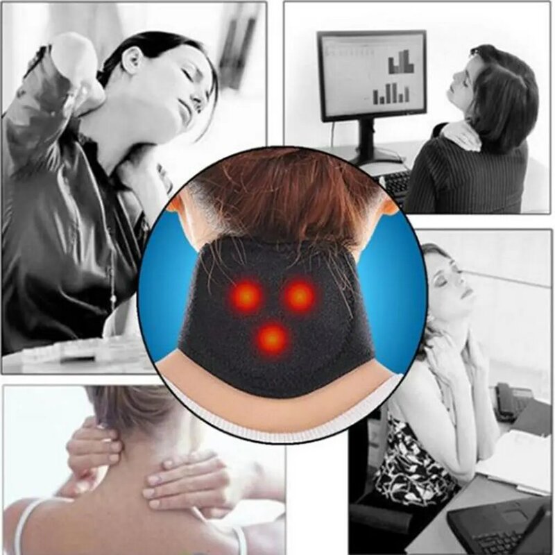 Neck Belt Tourmaline Self Heating Magnetic Therapy Neck Wrap Belt Brace Pain Relief Cervical Vertebra Protect