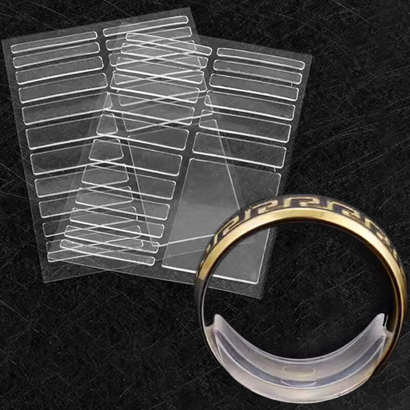 Регулируемые силиконовые наклейки для любого размера колец, прозрачные кольца большого размера, невидимые фиксированные затягивающие редукторы, регулируемые ювелирные инструменты