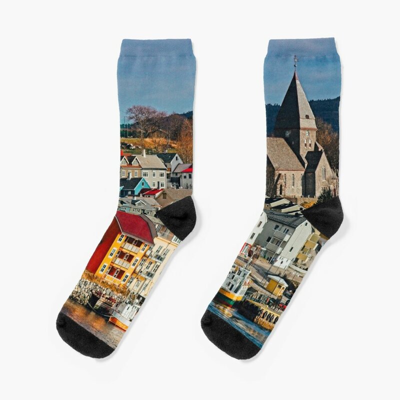 Kritisand – chaussettes de noël pour hommes, chaussettes de ville et d'église de norvège, de dessin animé
