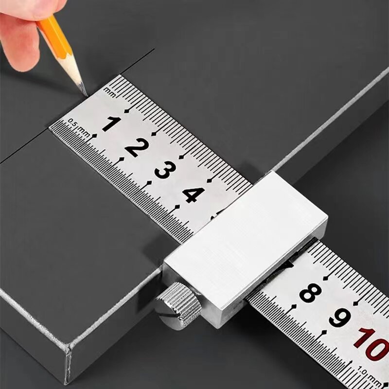 Stolarz Swenson stolarski kwadrat narzędzia stolarskie linijka stalowa do pozycjonowania ogranicznik miernik do znakowania