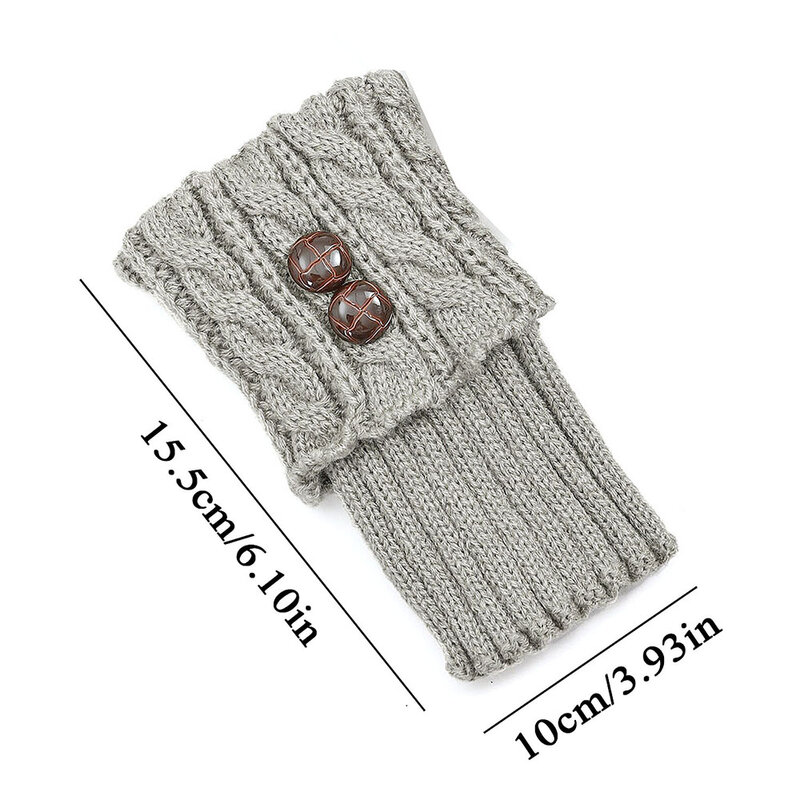 Calcetines cortos con protección de tobillo para mujer, medias de punto, puños de ganchillo cálidos, clásicos, rombos, elásticos, sólidos, a la moda
