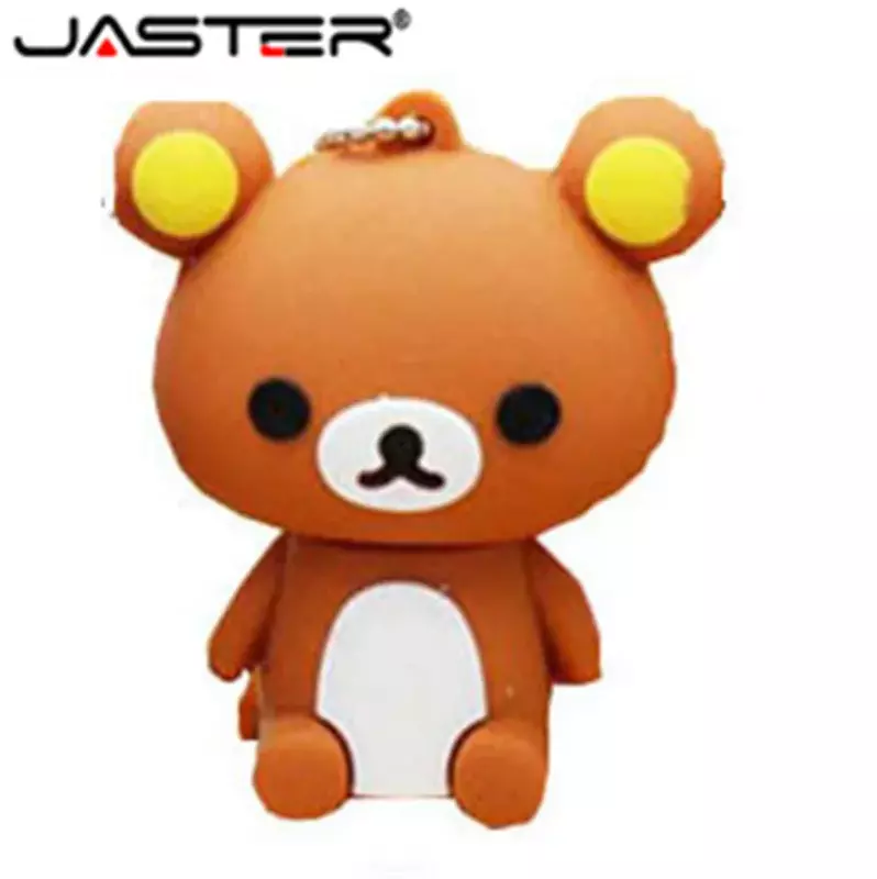 JASTER-memoria USB 2,0, Pen Drive de 8GB, 16GB, 32GB, 64GB, modelo de dibujos animados Bear Baby, capacidad Real, regalo